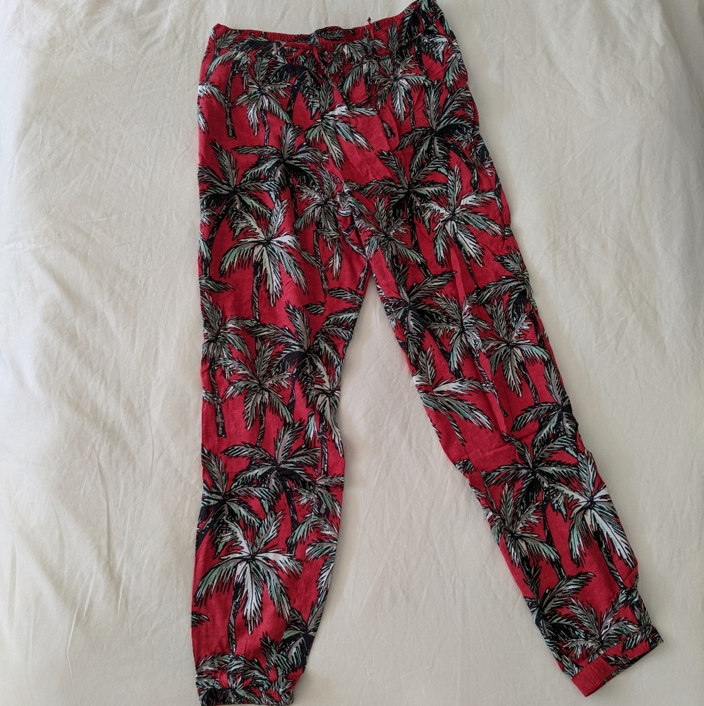 • Mango • Palm Print Joggers •